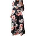 Efterårsblomstret maxikjole 5