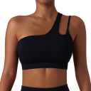 Egy vállú sportmelltartó Backless Workout Sports Top Push Up Effect Sportmelltartó 2
