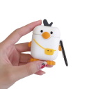 Egyedi puha szilikon tok fülhallgatókhoz AirPods 4 Aranyos kacsa dizájnú védő szilikon tok 3