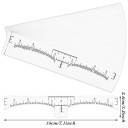 Egyszer használatos mérővonalzó a szemöldökhöz 20 db Öntapadó papíralapú sablon 18 cm a pontos szemöldöktömörítéshez 4