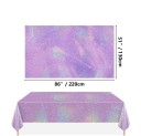 Egyszer használatos műanyag asztalterítő Lila holografikus 137 x 274 cm Születésnapi dekoráció Leánybúcsúra 2