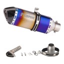 Einddemper voor motorfiets 370 mm Universele Slip-on 51 mm Met DB killer Carbon uiterlijk van de uitlaat 10