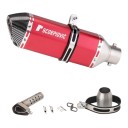 Einddemper voor motorfiets 370 mm Universele Slip-on 51 mm Met DB killer Carbon uiterlijk van de uitlaat 5