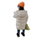 Einfärbige Kinderwinterjacke mit Kapuze Reißverschluss- und Druckknopfverschluss Taschen Warme Baumwoll-Polyesterjacke für Kinder Bequeme Winterjacke 6