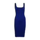 Einfarbiges Kleid mit Trägern 5