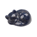 Eingeschnitzter Mineralstein in Form einer Katze 4 cm natürlicher Mineral Dekorationsfigur aus Stein für Sammler und Interieur 6