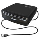 Ekstern USB DVD CD MP4 MP5 afspiller til bil, LED TV og PC, 16x15x4,7 cm, sort, slank design med USB strømforsyning og disk slot 2