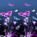 Elastic Bed Sheet 150x200cm with Floral and Butterfly Print 4