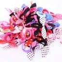 Elastici per capelli con fiocchetto a forma di orecchie di coniglio per bambine Set da 10 pezzi in nylon e poliestere Selezione casuale di colori 4