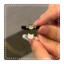 Elastický korálkový prstienok 1,8 mm Mačacia hlava z mesačného kameňa Živica a umelá mušľa Ručne skladaný dámsky módny šperk 6