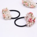Elástico para cabelo com pérolas e flores 3
