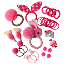 Elásticos e ganchos para cabelo infantis 30 pcs 5