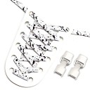 Ελαστικά κορδόνια παπουτσιών χωρίς δέσιμο 100 εκ. Πολυεστερικά κορδόνια με μεταλλικό κλείσιμο Γρήγορη εφαρμογή για αθλητικά και καθημερινά παπούτσια 4