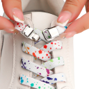 Ελαστικά κορδόνια παπουτσιών χωρίς δέσιμο 100 εκ. Πολυεστερικά κορδόνια με μεταλλικό κλείσιμο Γρήγορη εφαρμογή για αθλητικά και καθημερινά παπούτσια 2