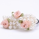 Élastique à cheveux avec perles et fleurs 2