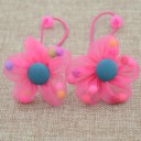 Élastiques à cheveux pour enfants avec fleur - 2 pcs 3