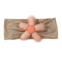 Elastische haarband voor pasgeborenen met bloem Zachte babyhaarband Stijlvolle accessoire voor baby's Comfortabele en elastische 3