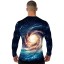 Elastisches Herren-T-Shirt mit 3D-Druck – Galaxy – Langarm 1