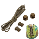 Elastisches Schnürsystem 100 cm 1 Paar Runde Schnürsenkel Breite 0,3 cm Ohne Binden Festes dehnbares Seil mit hochwertiger Schnalle 2