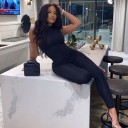 Elastisk ärmlös jumpsuit för kvinnor 5
