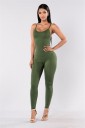 Elastisk jumpsuit för kvinnor med tunna remmar A2050 8