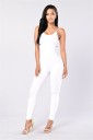 Elastisk jumpsuit för kvinnor med tunna remmar A2050 3