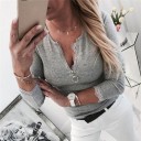 Elastisk langærmet dame-T-shirt A143 2