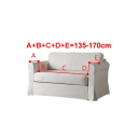 Elastisk strækbetræk til 2-personers sofa 135-170 cm Jacquard sofabetræk Farverigt design Sofabeskytter til stuen 4