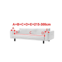 Elastisk strækbetræk til 4-personers sofa 215-300 cm Jacquard-betræk til sofa Farverigt elastisk betræk til stuen 4