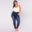 Elastyczne jeansy damskie w rozmiarze plus size 1
