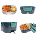 Electric Food Warmer 1.5 L 60 W Portable Lunch Box for Car and Home Stainless Steel Insert Cables 12V/24V/220V Insulated Bag 6