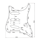 Electric Guitar Pickguard Brown Tortoiseshell PVC with Aluminium Foil Compatible with American and Mexican Standard Protective Cover 2