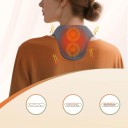 Electric Neck Heating Wrap 64 x 14 cm with 5 Heat Levels, 3 Vibration Modes, LCD Display and Rechargeable Battery 1800 mAh 6