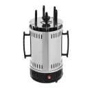 Electric Vertical Grill 1000 W 20 x 37.5 cm stainless steel with 5 rotating skewers and 5 fat collection trays for kebabs, shawarma, and home 1
