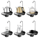 Electric Water Pump Automatic Water Dispenser with Glass Stand Rechargeable Water Pump Portable Black 4