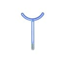 Electrodo Y de alta frequência para terapia com luz azul Substituição de electrodo de vidro para aparelho de alta frequência 4 em 1 Neon Wand Cuidados 1