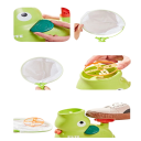 Elefant cu discuri pentru lansare cu picior 11 x 19 x 15 cm ABS pentru prinderea discurilor în interior și exterior set 8 discuri cu plase 1