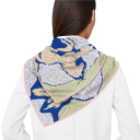 Élégance française avec motif de cheval Foulard carré pour femmes Multifonctionnel pour la tête le cou les cheveux le corps Tendance mode Quatre saisons 6