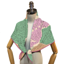 Elegancia francesa con motivo de caballo Pañuelo cuadrado para mujer Multifuncional para cabeza, cuello, cabello y cuerpo Tendencia de moda 3