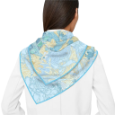 Elegância francesa exótica Lenço quadrado feminino Multifuncional para cabeça, pescoço, cabelo e corpo Tendência de moda Quatro estações 2