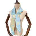 Elegancia francesa exótica Pañuelo cuadrado para mujer Multifuncional para cabeza, cuello, cabello y cuerpo Tendencia de moda Cuatro 7