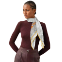 Elegancia francesa exótica Pañuelo cuadrado para mujer Multifuncional para cabeza, cuello, cabello y cuerpo Tendencia de moda Cuatro 8
