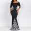 Elegancka długa czarna sukienka 2