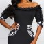 Elegancka długa czarna sukienka 5