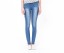 Eleganckie jeansy damskie - jasnoniebieskie J3337 1
