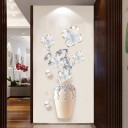 Elegáns fali matrica 51x91cm PVC Virágos fali dekoráció Öntapadó virágok nappaliba hálószobába 2
