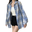 Elegant blommig damblus med krage 10