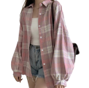 Elegant blommig damblus med krage 3