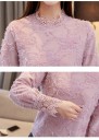 Elegant bluse med blonder 4