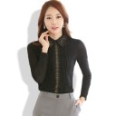 Elegant bluse med krave 2